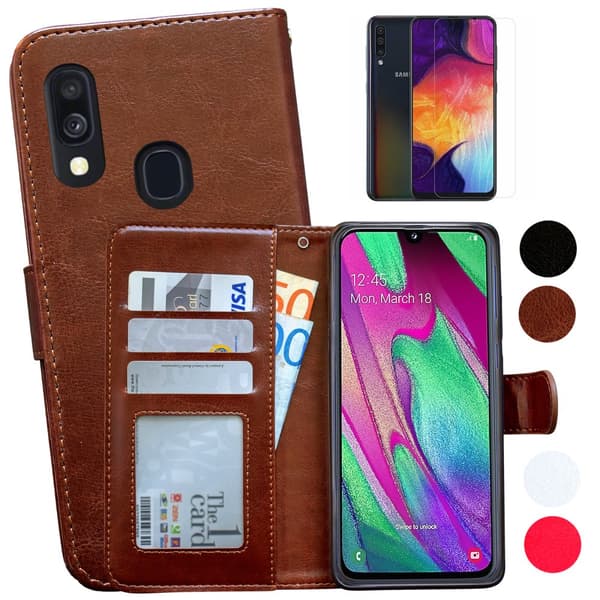 Samsung Galaxy A40 - Läderfodral / Skydd