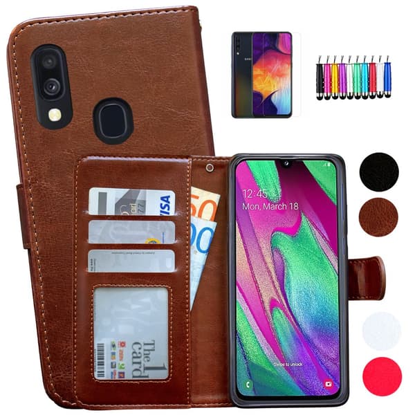 Samsung Galaxy A40 - Nahkakotelo / Suoja