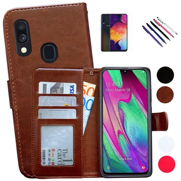 Samsung Galaxy A40 - Læder cover / Beskyttelse