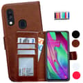 Miniatyrbillede 1 af 11: Samsung Galaxy A40 - Læder cover / Beskyttelse