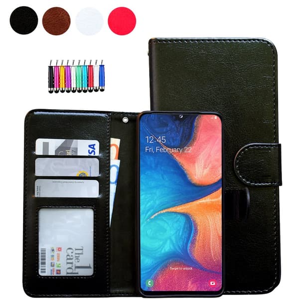 Samsung Galaxy A20e - Nahkakotelo / Suoja Brown