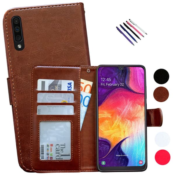 Samsung Galaxy A50 - Læder cover / Beskyttelse