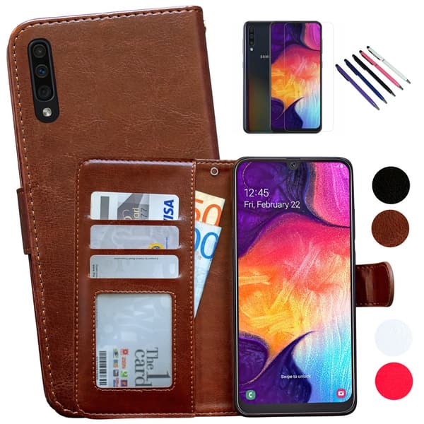 Samsung Galaxy A50 - Nahkakotelo / Suoja