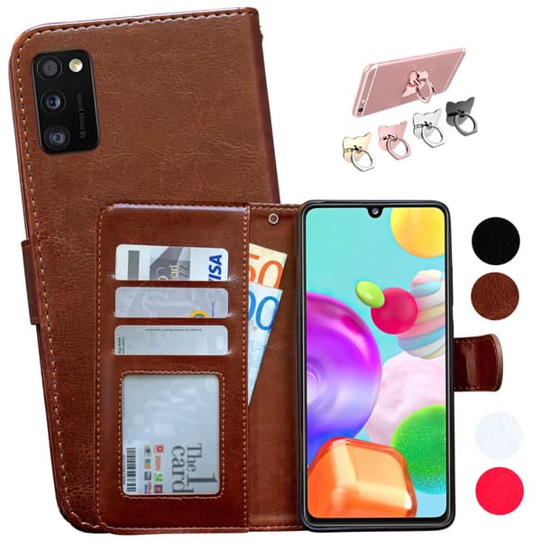 Samsung Galaxy A41 - Läderfodral / Skydd Brown