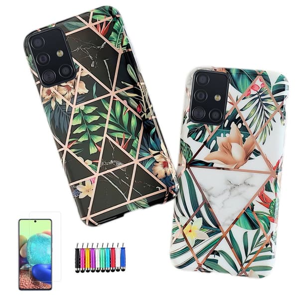 Samsung Galaxy A51 - Geometric Flower Case Black