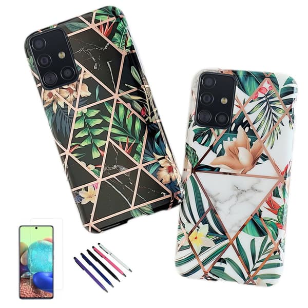 Samsung Galaxy A51 - Geometric Flower Case Black