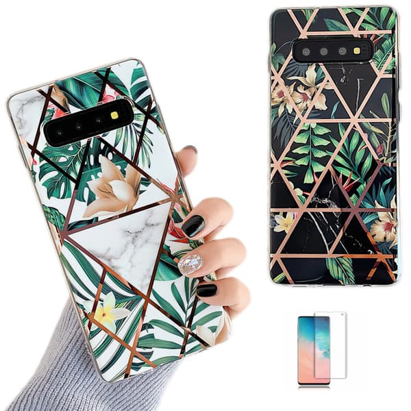 Samsung Galaxy S10 - Skal / Skydd / Geometriskt White