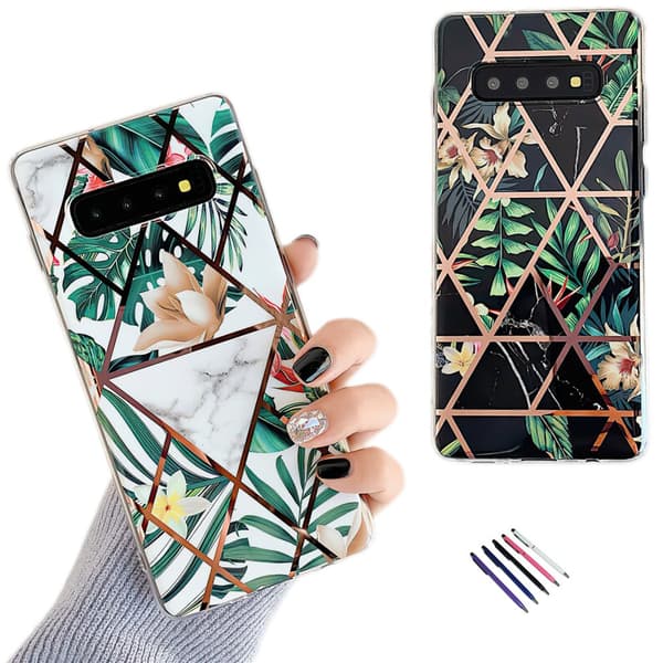 Samsung Galaxy S10 - Geometric Flower Case Black