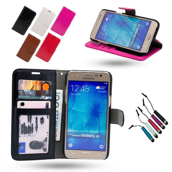 Leather Wallet Samsung J5 2016 + Pen