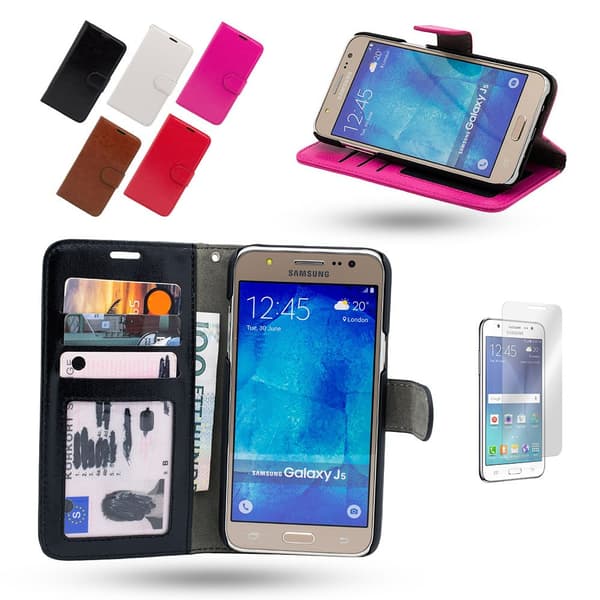 Leather Wallet Samsung J5 2016 + Protection