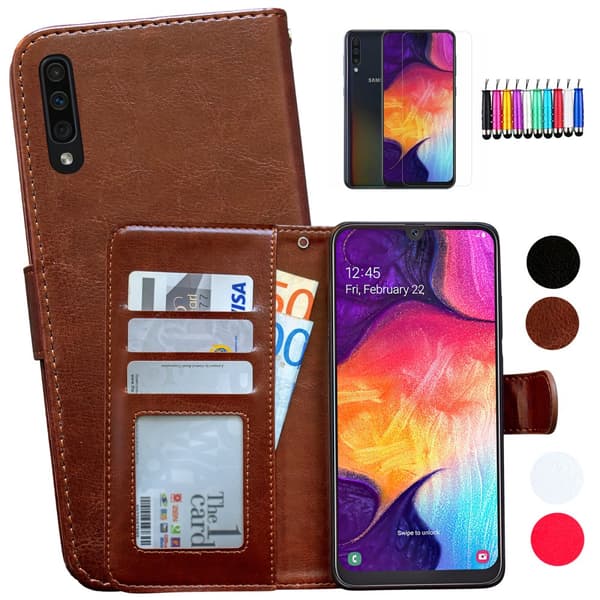 Samsung Galaxy A50 - Læder cover / Beskyttelse