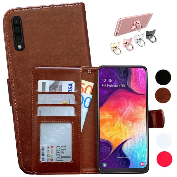 Samsung Galaxy A50 - Læder cover / Beskyttelse