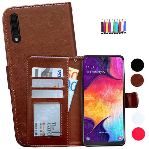 Samsung Galaxy A50 - Læder cover / Beskyttelse