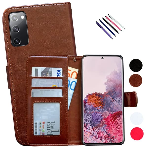 Samsung Galaxy S20 FE - Läderfodral / Skydd Brown
