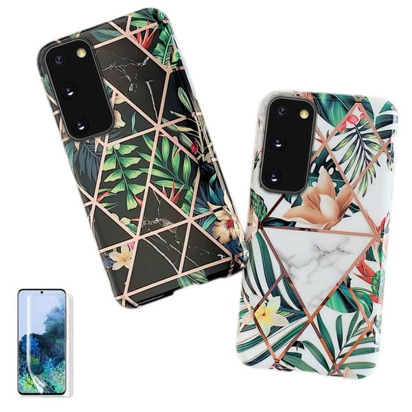 Samsung Galaxy S20 - Geometric Flower Case Black