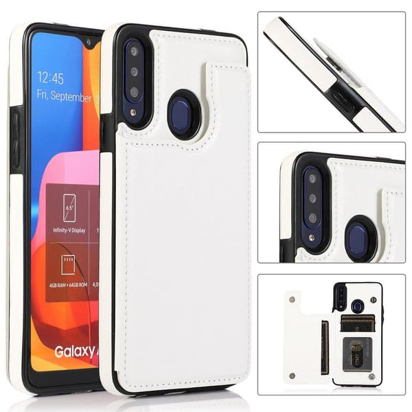 Samsung Galaxy A20S - Praktiskt Stilrent Skal med Korthållare