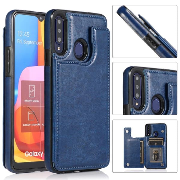 Samsung Galaxy A20S - Praktiskt Stilrent Skal med Korthållare