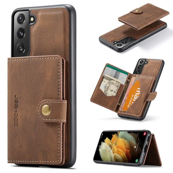 Samsung Galaxy S21 - Elegant Skyddsskal med Kortfack