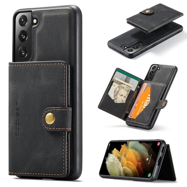 Samsung Galaxy S21 - Elegant Skyddsskal med Kortfack