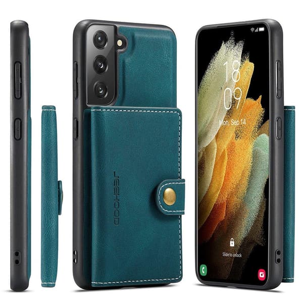 Samsung Galaxy S21 - Elegant Skyddsskal med Kortfack