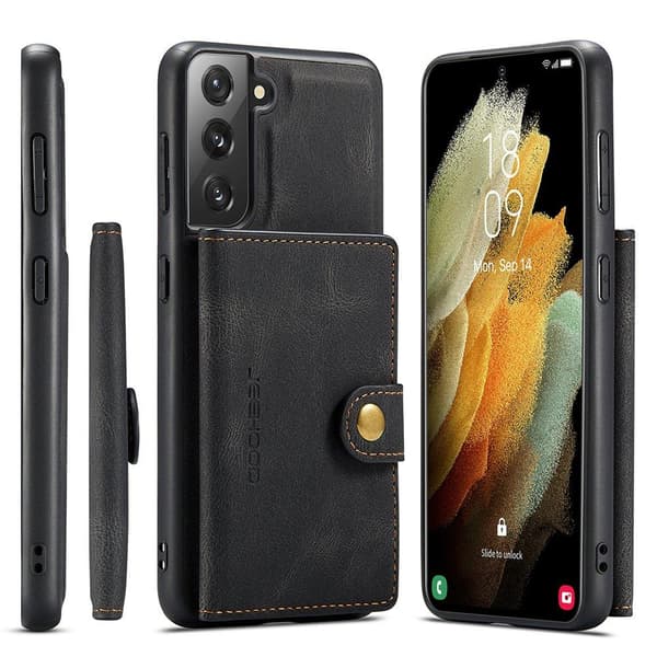 Samsung Galaxy S21 - Elegant Skyddsskal med Kortfack