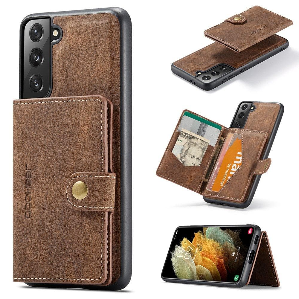 Samsung Galaxy S21 - Elegant Skyddsskal med Kortfack