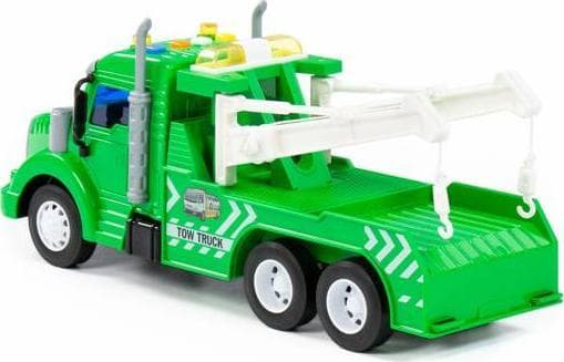 Polesie Polesie 86594 "Profi" motoriserad evakueringsbil, grön, ljus, ljud i låda