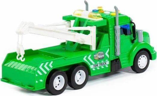 Polesie Polesie 86594 "Profi" motoriserad evakueringsbil, grön, ljus, ljud i låda