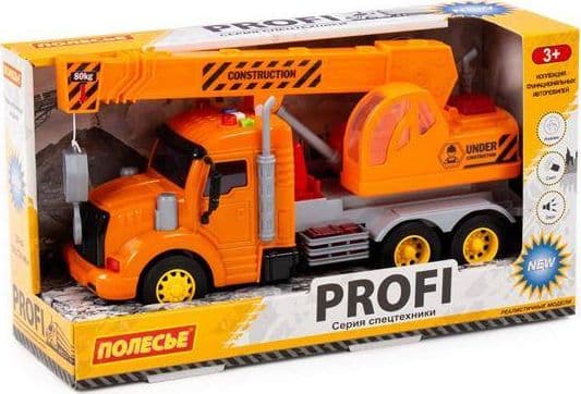 Polesie Polesie 86617 "Profi 'motorized crane car, orange, light, sound in a box
