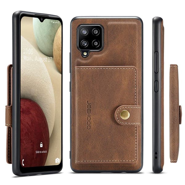 Samsung Galaxy A12 - Praktiskt Stilsäkert Skal med Korthållare