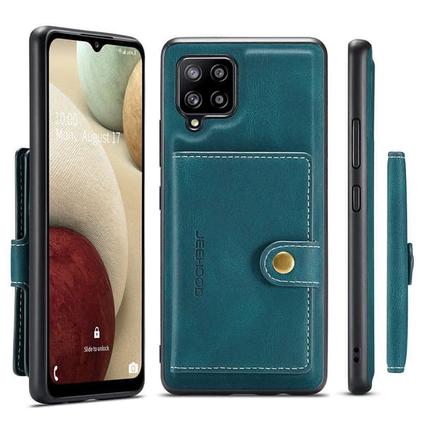 Samsung Galaxy A12 - Praktiskt Stilsäkert Skal med Korthållare