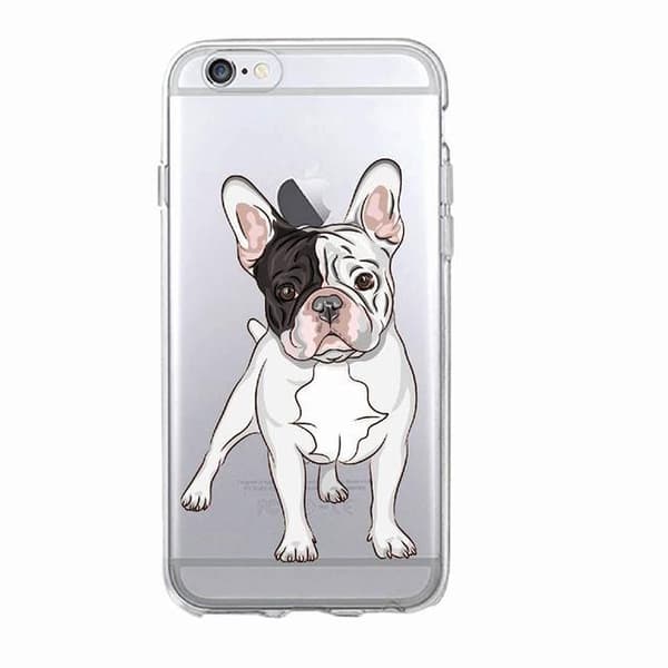 iPhone 12, 12 Pro & Max gennemsigtig shell hund fransk bulldog iPhone 12 Pro Max