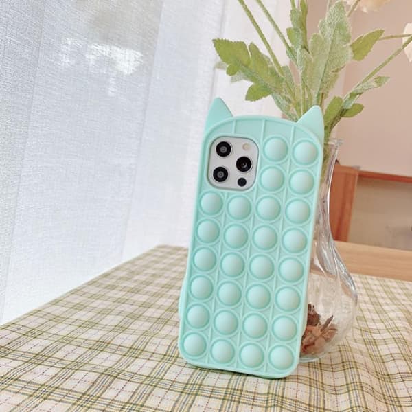 Katt Pop it Fidget Multicolor Skal till iPhone 11