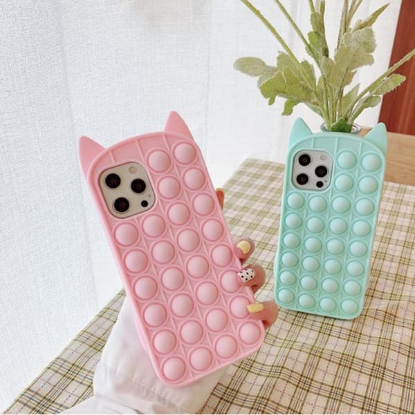 Katt Pop it Fidget Multicolor Skal till iPhone 11
