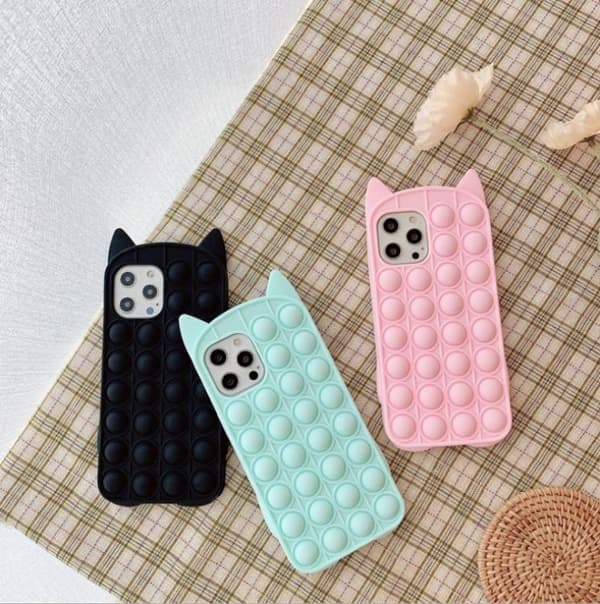 Katt Pop it Fidget Multicolor Skal till iPhone 11