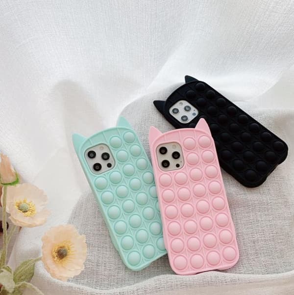 Katt Pop it Fidget Multicolor Skal till iPhone 11