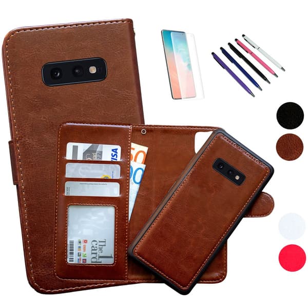 Samsung Galaxy S10e - Läderfodral / Skydd Brown