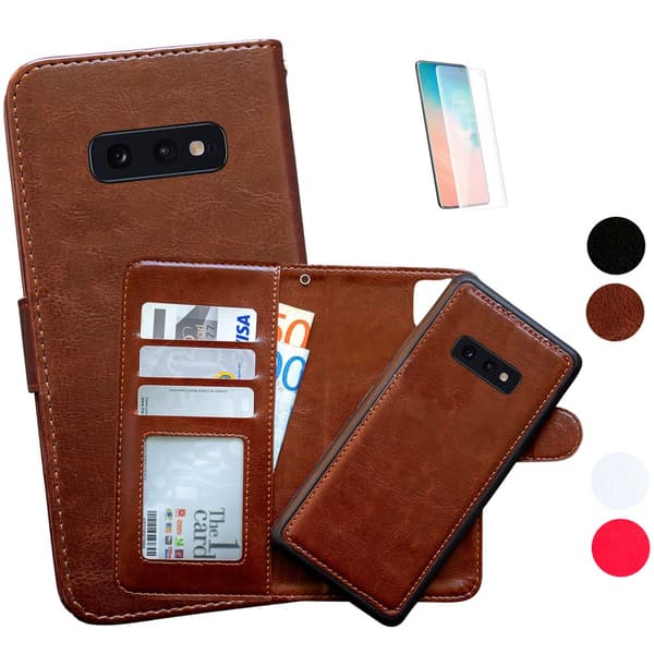 Samsung Galaxy S10e - Läderfodral / Skydd Brown