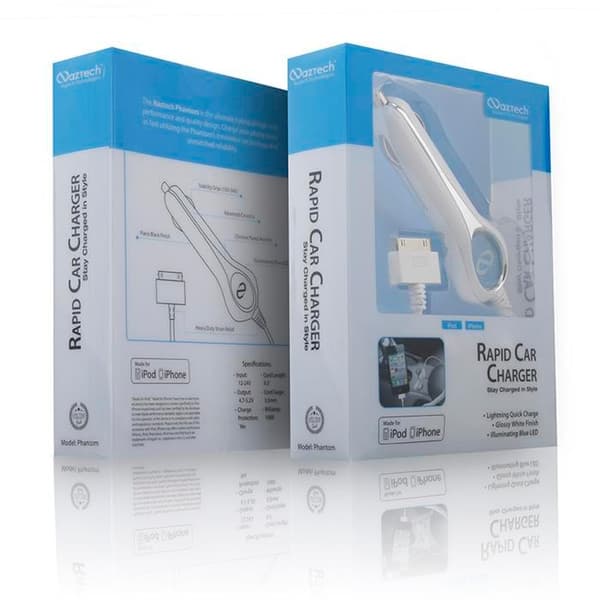 Naztech billaddare till iPod/iPad iPhone 4/4S (Vit)
