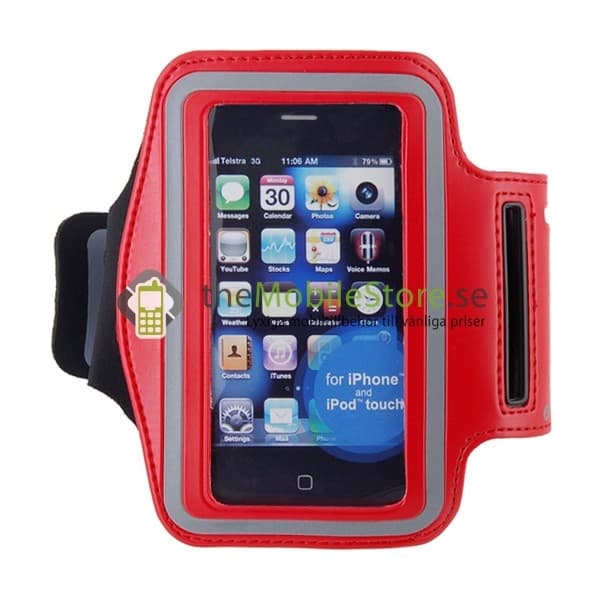 Armband till iPhone 4 / 3GS (RÖD)