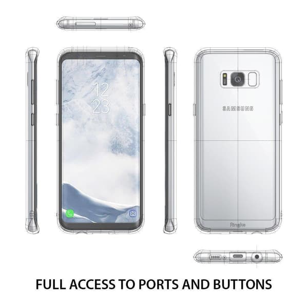 Ringke Fusion Shock Absorption Skal till Samsung Galaxy S8 - Grå