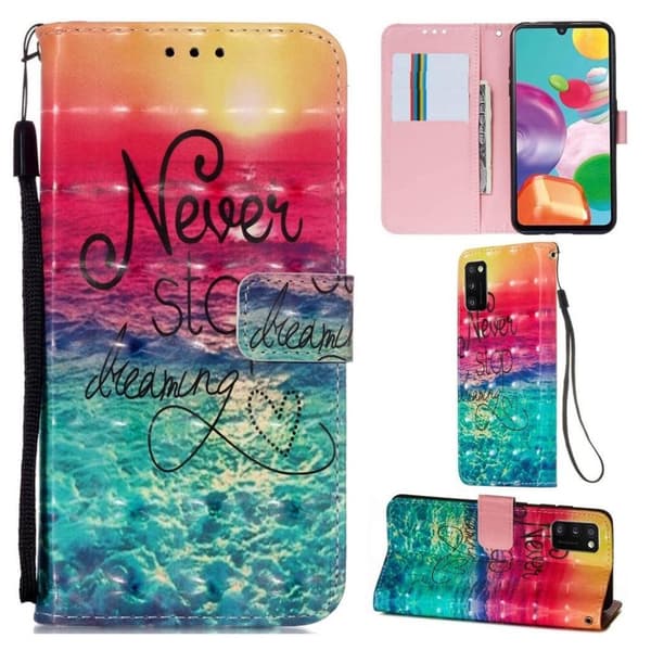 Lompakkokotelo Samsung Galaxy A02s - Never Stop Dreaming