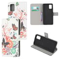 Pikkukuva 1 / 6: Lompakkokotelo Samsung Galaxy A02s - Valkoinen Perhosilla