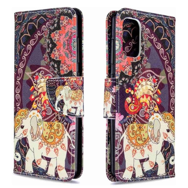 Lompakkokotelo Samsung Galaxy A02s - Intialainen / Elefantti