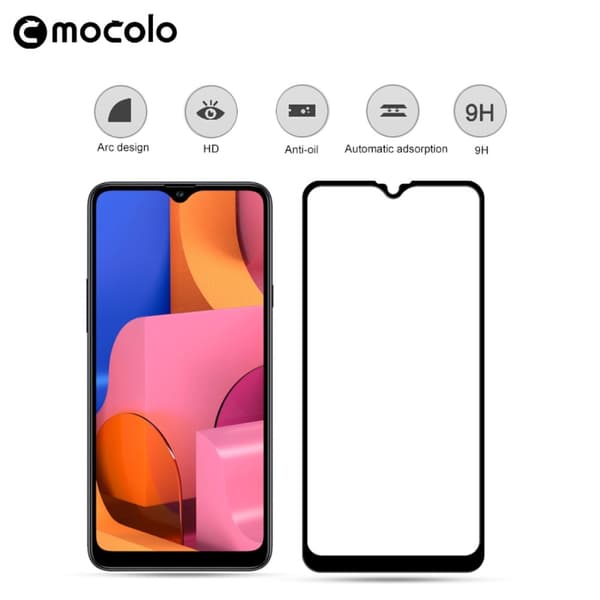 MOCOLO Härdat Glas Skärmskydd Samsung Galaxy A20s - Svart