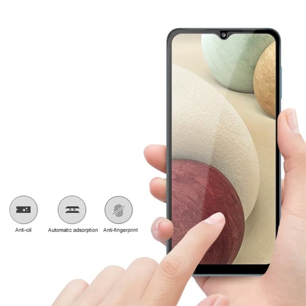 MOCOLO Härdat Glas Skärmskydd till Samsung Galaxy A12 - Svart
