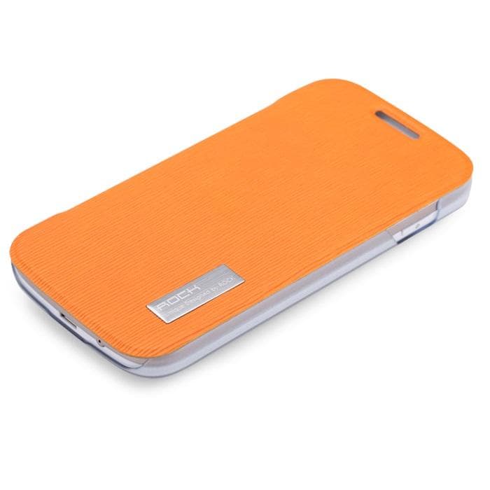 Rock Elegant Flip väska till Samsung Galaxy Ace 3 S7272 (Orange)