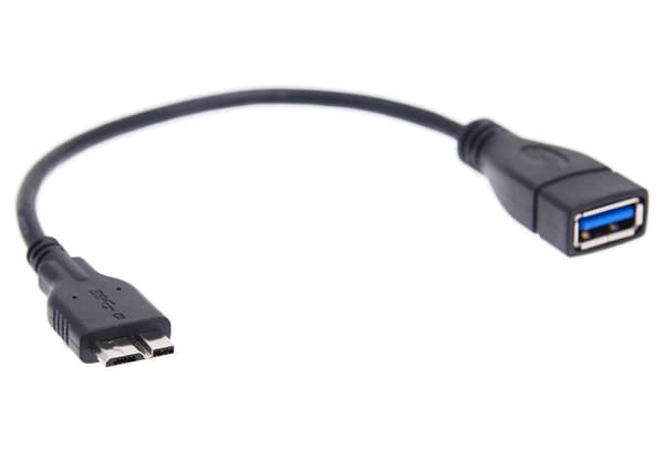 USB 2.0 USB Host / OTG Adapter Kabel for Samsung Galaxy Note 3 (Svart)