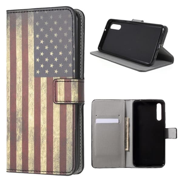 Plånboksfodral Huawei P20 - Flagga USA