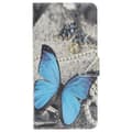 Pikkukuva 2 / 5: Plånboksfodral Samsung Galaxy S10 - Blå Fjäril
